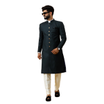 Classic Dark Green Achkan for Men | Elegant Ethnic Wear | Jaipurio